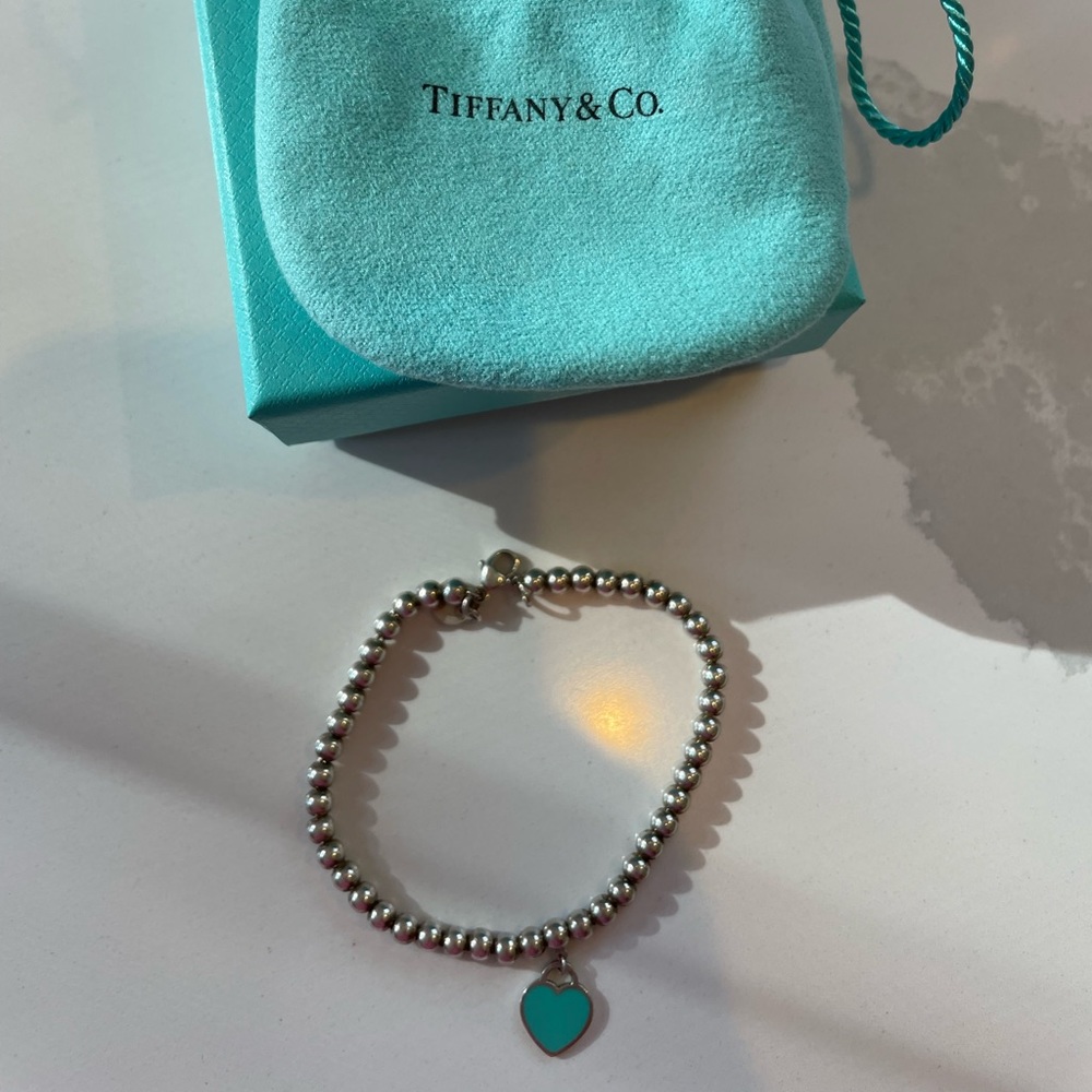 Tiffany heart turquoise bracelet in sterling silver